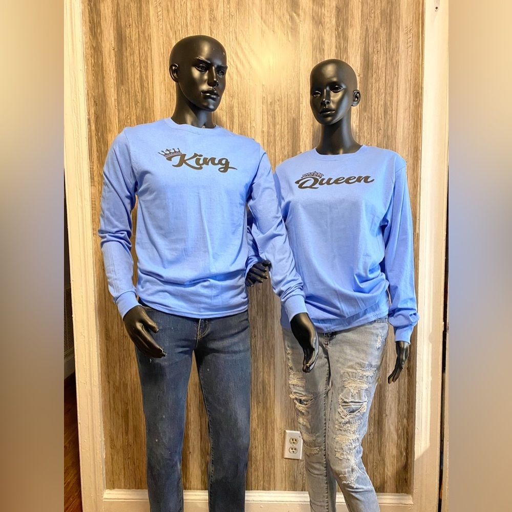 King and Queen Couples Long Sleeve Sweater Set size :S